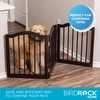 INTERNET'S BEST Arched Top Dog Gate | 3 Panel, 24"