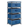 Juvale 4-Tier Tall Closet Dresser with Drawers - Clothes Organizer