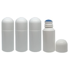 4Pcs 1.69oz Empty Sponge Head Applicator Bottle Press Out Type Sponge Head Applicator Liquid Bottles Refillable Deodorant Bottles Plastic Applicator Bottle for Essential Oil Perfumes