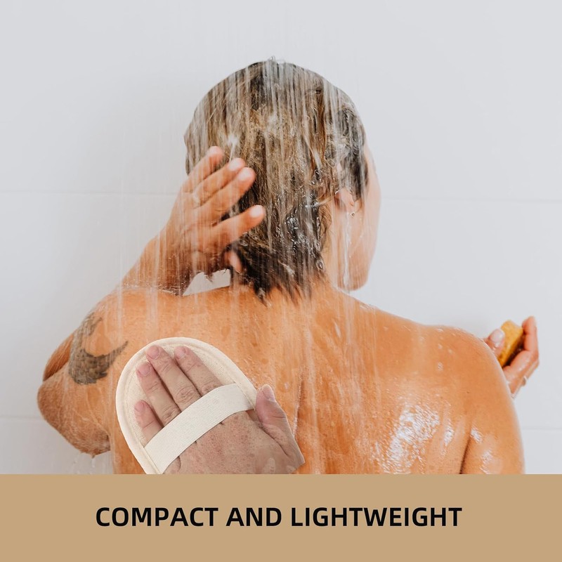2 esponjas exfoliantes de baño de luffa natural, esponja luffa