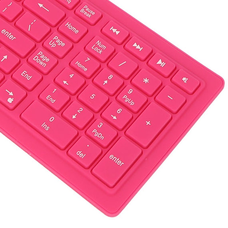 Foldable Silicone Keyboard 108 Keys Waterproof Full Sealing Design Mute