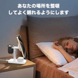 Cakorin [2024 3-in-1 Wireless Charger, Compatible with Magsafe, Magnetic Charging, Just Place it Up, 3 Devices Simultaneously, Rapid Charging, 15W/7.5W/5W/2.5W, USB Type C Terminal, 20W Output