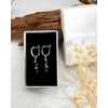 Blue Earrings for Women Sapphire and Aquamarine Shaped Leaf Long