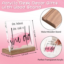 LukieJac Congratulations Gifts For Women Friends Graduation Gift For Her - New Job Promotion Gifts She Believed She Could So She Did Inspirational Quote Encouragement Motivational Cheer Up Gifts