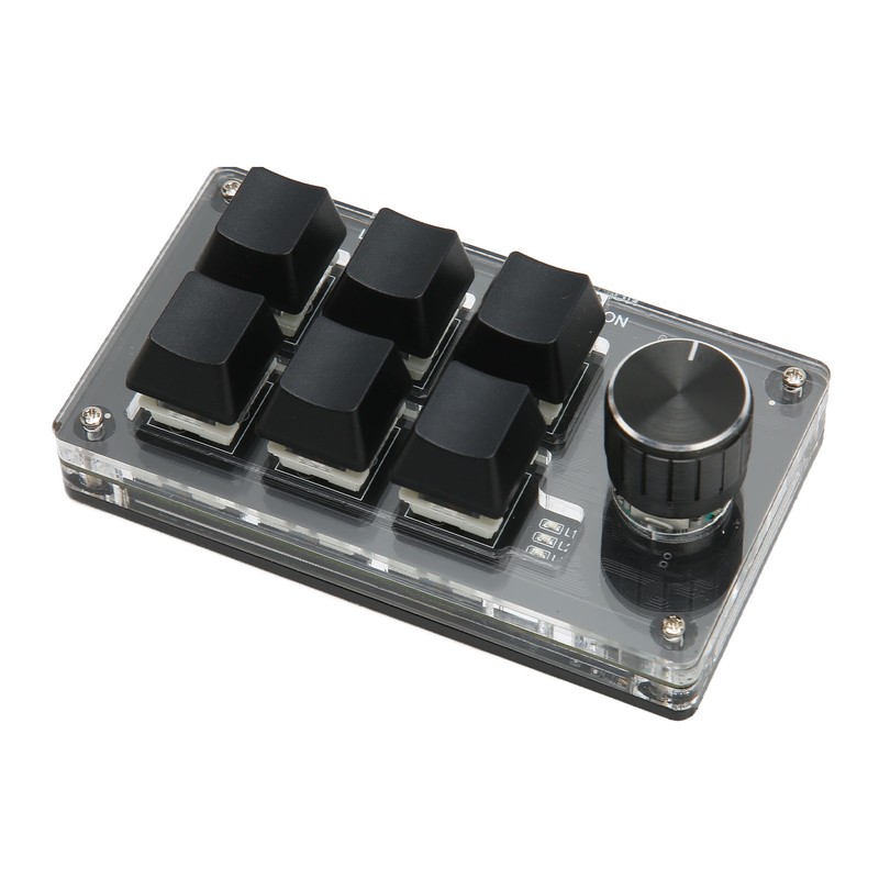 6 Key Mini Keypad with Knob Blue Switch Wired USB