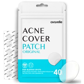 AVARELLE Acne Cover Patches, Eligible Hydrocolloid Pimple Patches for Face with Tea Tree Oil, Korean Skincare Zit Patches for Face | HSA Store Eligible Items | Vegan, Cruelty-free