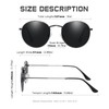 YWWPMDOF Round Sunglasses Women Men - Trendy Small Circle Polarized