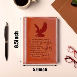 Eagle Gift Soar On Wings Like Eagles Isaiah 40:31 Notebook Eagle Lover Gift Eagle Scout Gifts Inspirational Faux Leather Journal (Eagles-But those CA)