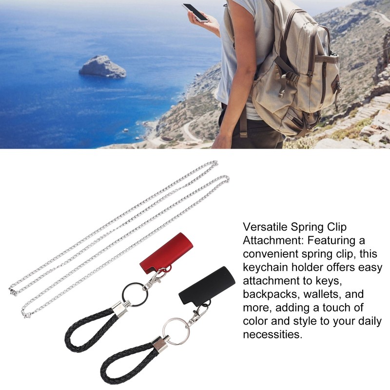 2 Set Spring Clip Keychain Aluminum Alloy Key Ring Key