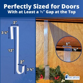 Gancho de almacenamiento de corona de Navidad de 100 % plástico transparente de 12 pulgadas para interiores, exteriores y decoración de día festivo