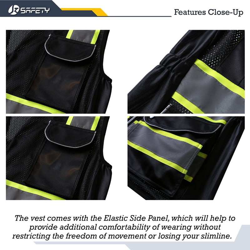 JKSafety 9 Pockets Women Hi-Vis Reflective Safety Vest | Mesh