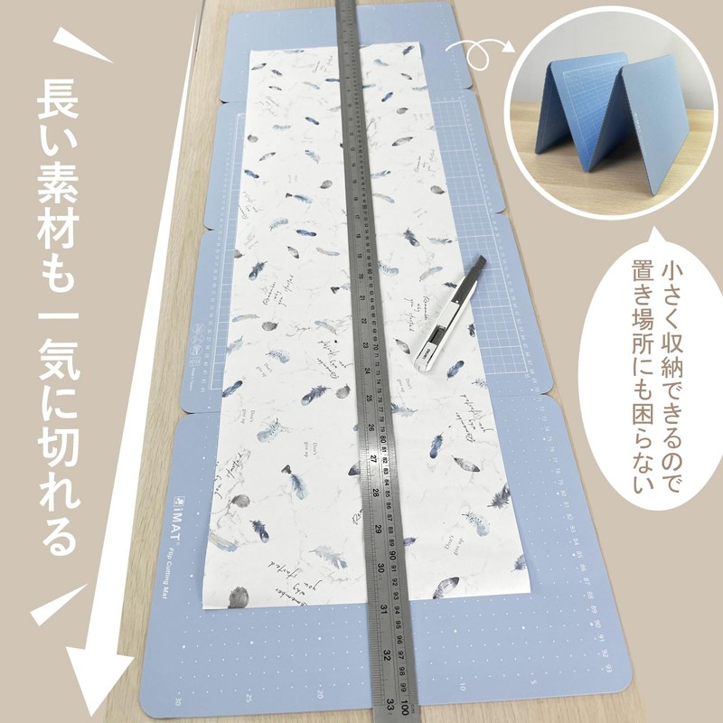iMAT Flip Cutting Mat M Type Double Sided TPE Folding