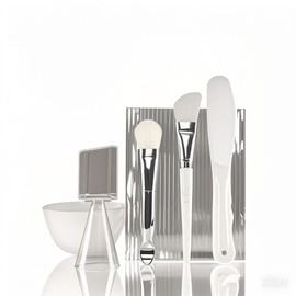 ZJchao 5Pcs Kit de Mascarilla Facial DIY con Cepillo de Silicona, Cepillo de Cerdas Suaves Tazón para Mezclar Espátula Juego de Tazas Medidoras
