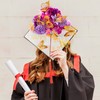 Graduation Cap Topper Decorations Kit, 15Pcs Glitter Cardstock Construction Paper