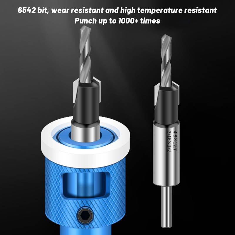 Countersink Drill Bit Set, Carbide Tipped 82 Degree Countersink Set