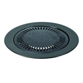 Pearl Metal HB-6317 Grill, Round, 13.0 inches (33 cm), Marble Diamond Coated, For Cassette Stoves, Black