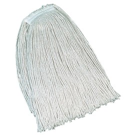 Rubbermaid Commercial Products Value Pro Medium 20 OZ Cotton Wet Mop, 1" Headband, White, for General Purpose Floor Cleaning or One-Time Use