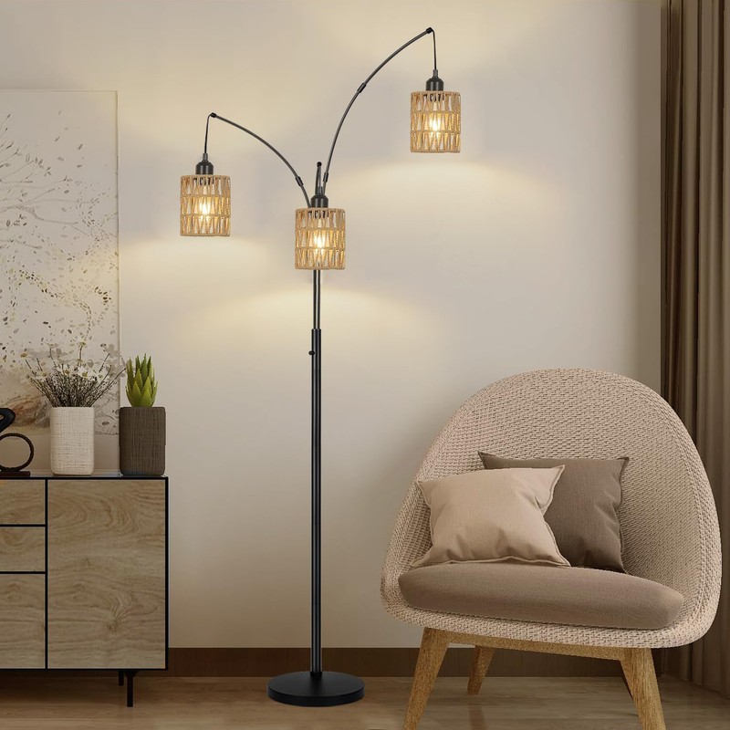 3 Pack Rattan Lamp Shade Small Boho Shades Replacement -
