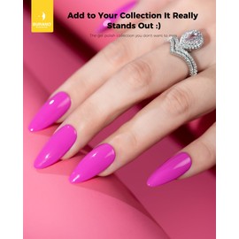 BURANO Gel Nail Polish, Gel Gel Polish 15ml Gel Colors Gel Neon Gel Soak Off UV Led Nail Lamp Gel Polish 1 Bottle 0.5 Oz Nail Art DIY Home Hot Color Nails (Rose Purple N9)