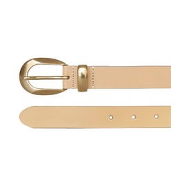 Lucky Brand Women's Leather Bold Fashion Statement Belts, Sculpted Buckle - Vachetta, Small