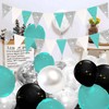Graduation Decorations Teal Turquoise White 2025/Teal Silver Graduation Party Decorations