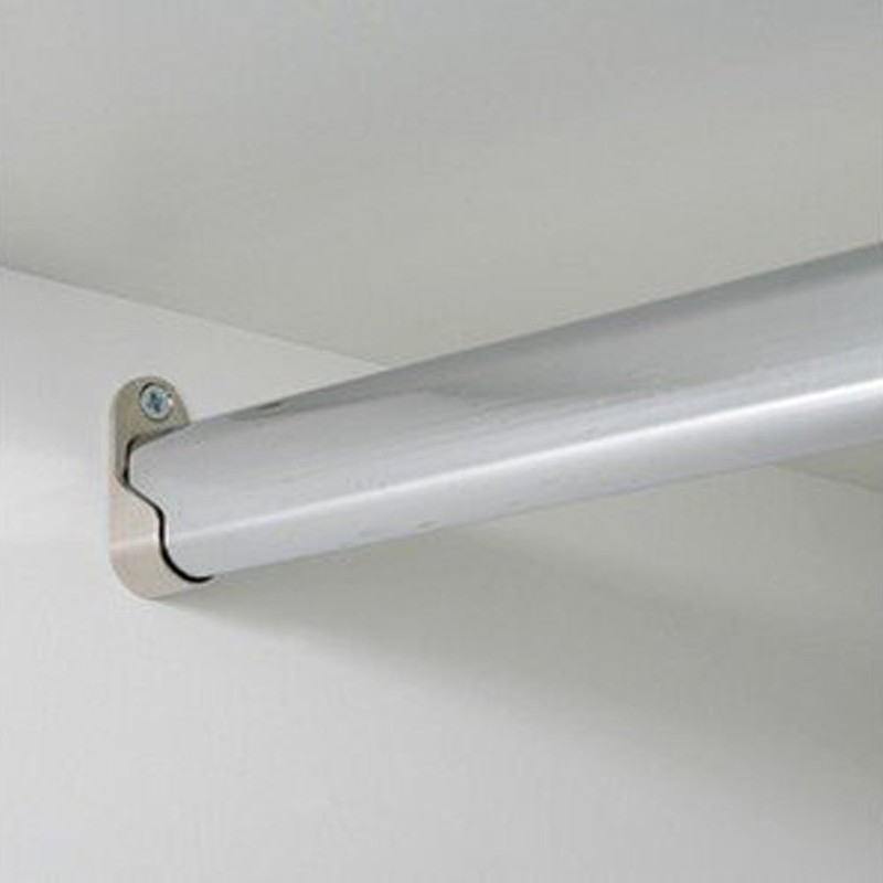 Vientiane Wardrobe Rail Holder,2 Pieces Metal Wardrobe Tube Bearing for