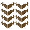 Tiazza 8Pcs Right Angle Brass Box Corner Protector Corner Braces
