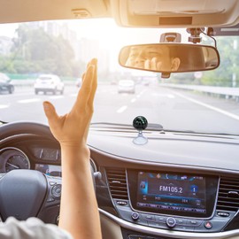 iplusmile Automotive Compass Ball, Car Compass with Bottom Stick Adjustable Compass with Tape, Dashboard Compass for Boat Car Truck Green 38mm