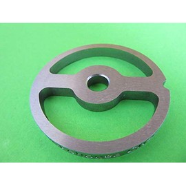 #8 size sausage stuffer disc for meat grinder Fits virtually all size #8 grinders. 2 3/8" (61mm) diameter.. PLEASE MEASURE TO CONFIRM