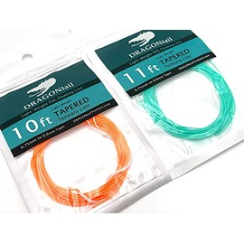 Tapered PVC Floating Tenkara Line (Light Weight with a Stiff Mono-core) (Bright Orange, 14ft Length)