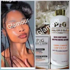 P2G, Polish 2 Glow paris carrot body lotion 500ml & soap.