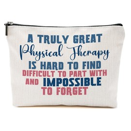 Inspirational Physical Therapy Makeup Bag, Physical Therapy Gifts Cosmetic Bag, Physical Therapist Gifts Thank You Gifts for Women, Occupational Therapy Gifts Christmas Birthday Gifts Toiletry Bag