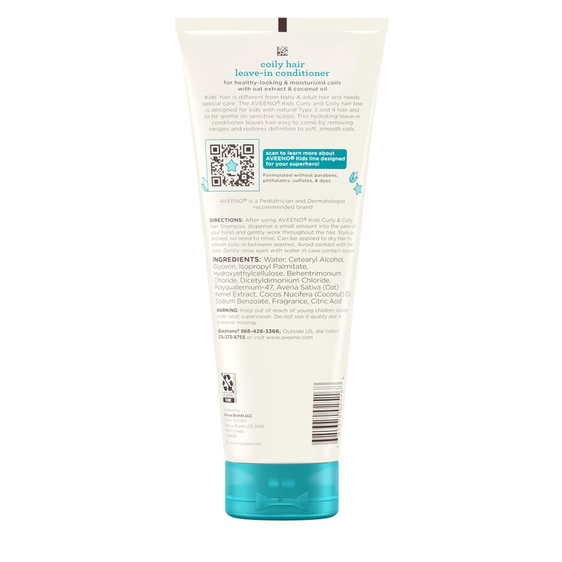 Aveeno Kids Coily Hair Leave-In Conditioner, Toddler Leave-In Conditioner for