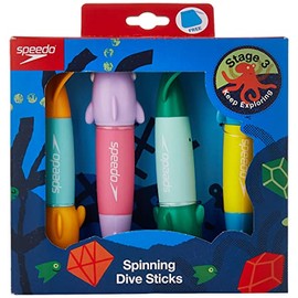 Speedo Unisex Kids Baby Spinning Dive Toy Dive Toy, Galinda/Emerald/Turquoise/Orange, One Size