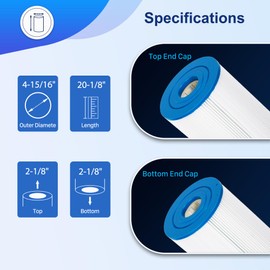 Yoozell C-4975 Spa Filter Cartridge Replaces for Unicel C4975, PRB75, Rainbow RTL-75, Filbur FC-2395, 25390, R173435, 17-2632, Darlly 40751, 75 sq.ft Hot Tub Filter, 1 Pack