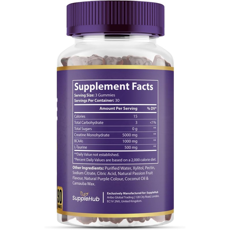 Creatine Gummies 5000mg - Creatine Monohydrate with BCAA & L-Taurine