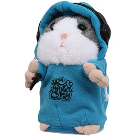 1 Piece Talking Hamster Plush Toy, Talking Hamster Repeats What You Say, Cute Plush Toy, Electronic Mimicry Hamster, Interactive Toy (Random Colours and Styles)