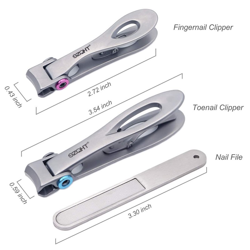 SZQHT Extra Wide Jaw Opening Nail Clippers for Thick Nails