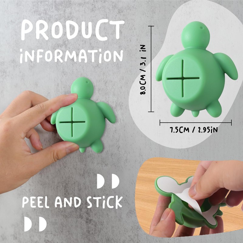 CWGOTC Sea Turtle Self Adhesive Silicone Towel Hook for Bathroom