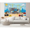 CHNYWORK 7x5ft Cartoon Construction Site Backdrop Building Materials and Equipment