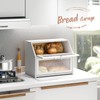 STDDRE Bread Box for Kitchen Countertop Bin Double Layer Bread