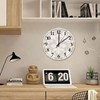 Wood Wall Clocks Battery Operated Non Ticking Cream White Regalia