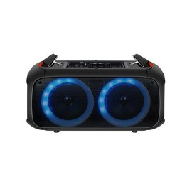 DIGITAL SUNFLASH SF-787 Wireless Rechargeable Audio Streaming Karaoke Devices Portable Dual 6.5-Inch Speaker System Rich Dynamic Loud Bass Subwoofer with Built-in Bluetooth, FM, USB, Auxiliary Input Plug, MicroSD Card, Wireless Microphone Included