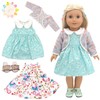 2 Set Sweet Dolls Clothes Dress for Baby Girl 14-18