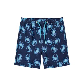 CALBOUNT Boys' Swimming Shorts Printed Quick Dry Swim Shorts with Inner Shorts, navy crab