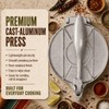 Kundita 8-Inch Cast Aluminum Tortilla Press, Silver Commercial-Grade Tortilla Maker