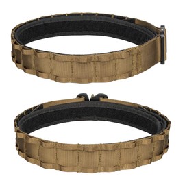 IDOGEAR Tactical Belt Men's Military Riggers Belt MOLLE Heavy Duty Belt System 1.75" Inner & 2" Outer Belt Metal Buckle (Small(30"-34"), Coyote Brown)