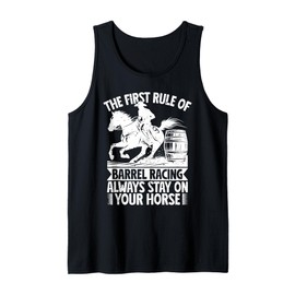Rodeo Horse Riding First Rule Stay On Your Horse Cowboy Tank Top