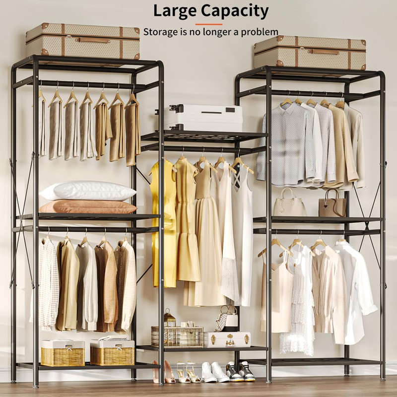 JOISCOPE Wardrobe Organizer - Heavy Duty Clothes Rack with 5