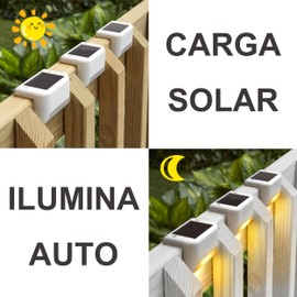 Liiisi Pack of 12 Solar Lights Stairs Decoration for Patio Outdoor Stairs Fence Yard Patio Gutter Solar Lights Outdoor Warm Light